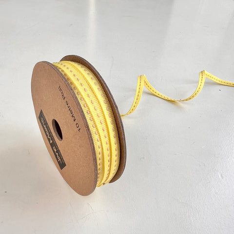 Narrow Canary Yellow Stitched Ribbon 10M