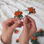Burnt Orange Faux Berry Pick Present Toppers (pack of 4)