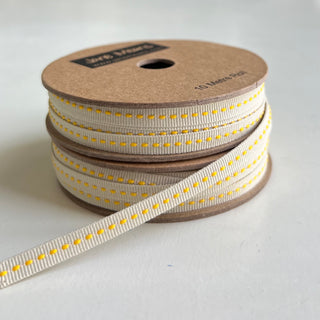 Narrow Pistachio Stitched Ribbon 10M