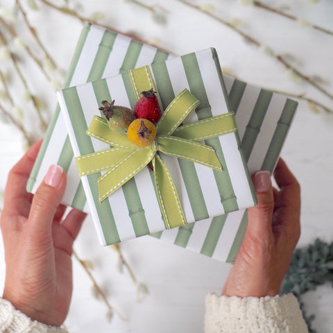 Frosted Faux Fruit Pick Present Toppers (pack of 4)
