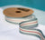 Grey and Red Stripe Grosgrain Ribbon (100M)