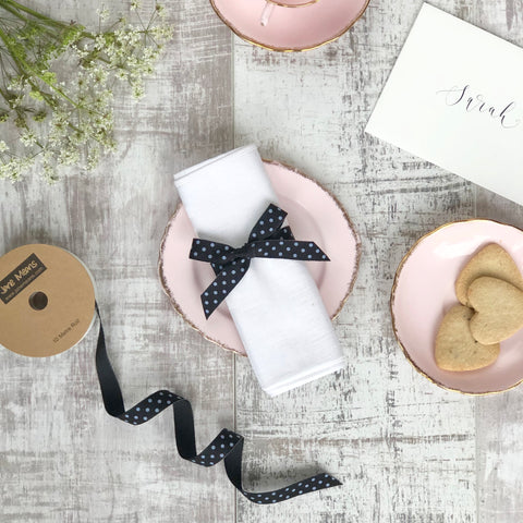 Black and White Dotty Ribbon