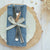 Blue and Cream Stripe Ribbon