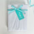 Narrow Duck Egg Blue Stitched Ribbon