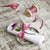 Narrow Raspberry Stitched Ribbon