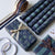 Reversible Navy Botanical Eco Gift Wrapping Set