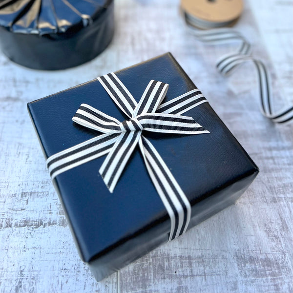 Black and White Stripe Ribbon – Jane Means Ltd