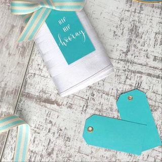 Turquoise Aqua Eyelet Tags