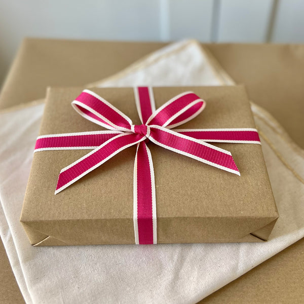 White Edged Ribbon - Pink – Jane Means Ltd