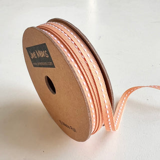 Narrow Caramel Stitched Ribbon 10M