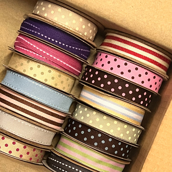 Ribbon Selection - Set of 16 rolls – Jane Means Ltd