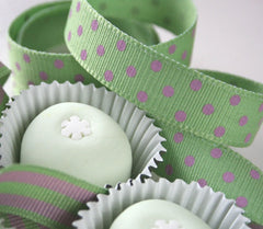 Mint and Pink Dotty Ribbon 