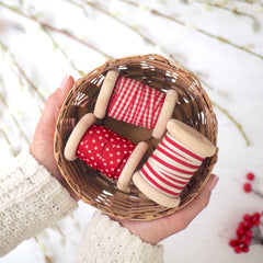 Wooden Spools Bobbins for Ribbon