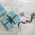 Chocolate Brown and Turquoise Dotty Ribbon 100M