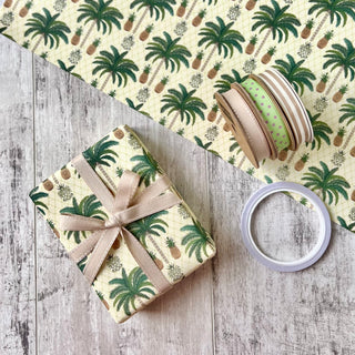 Palms and Pineapple Reversible Gift Wrap