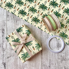 Palms and Pineapple Reversible Gift Wrap