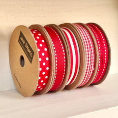 Red 5 Roll Ribbon Set- 50 metres