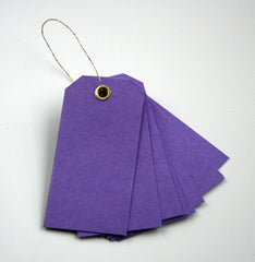 10 Purple Eyelet Tags (small)