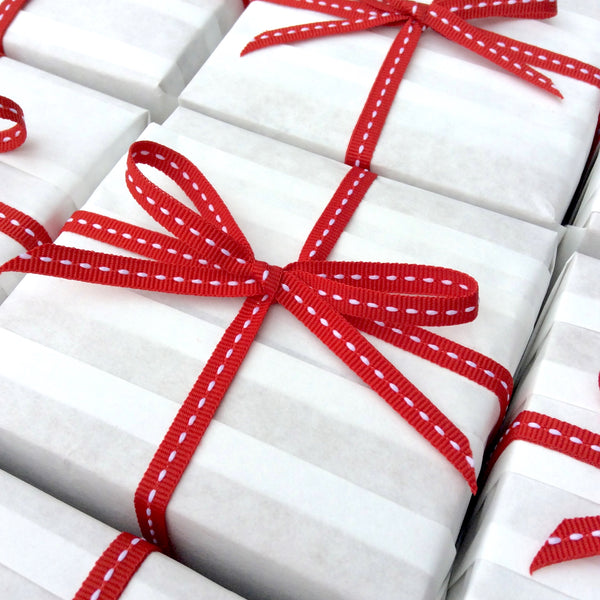 Narrow Red Stitched Ribbon – Jane Means Ltd
