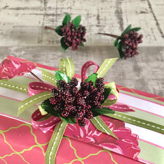 Mulberry Faux Berry Pick Present Toppers (pack of 4)