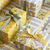 Reversible Yellow + Grey Dahlia Gift Wrapping Set