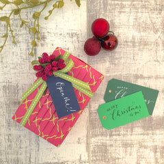 Pink Faux Berry Pick Present Toppers (pack of 4)