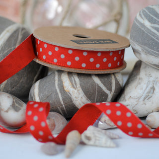 Red and Grey Dotty Ribbon