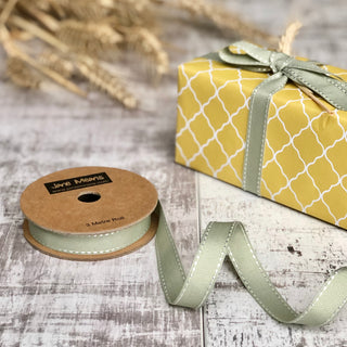 Thyme Green Stitched Ribbon