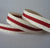 Cranberry Stripe Ribbon (100m)