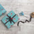 Chocolate Brown and Turquoise Dotty Ribbon