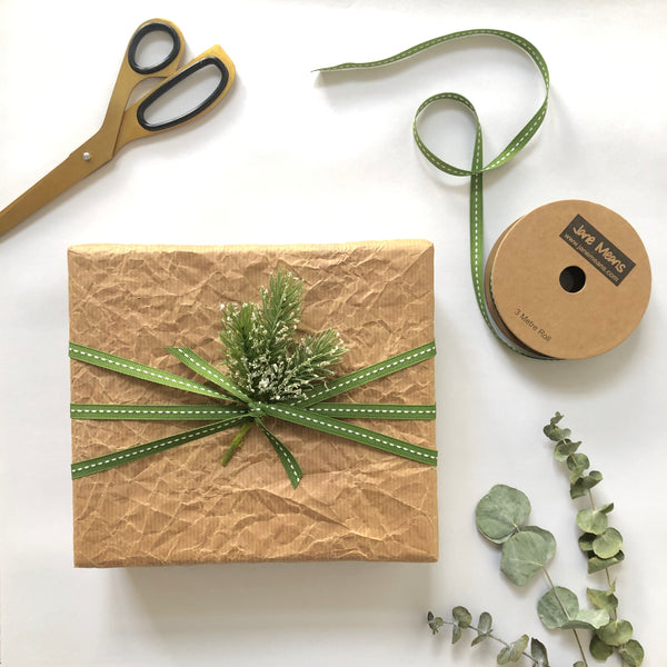 Narrow Slate Grey Stitched Ribbon – Jane Means Ltd