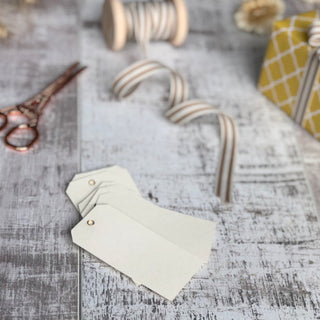 cream ivory gift tags