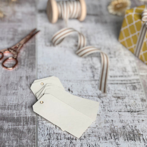cream ivory gift tags
