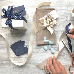 Navy Blue Eyelet Tags