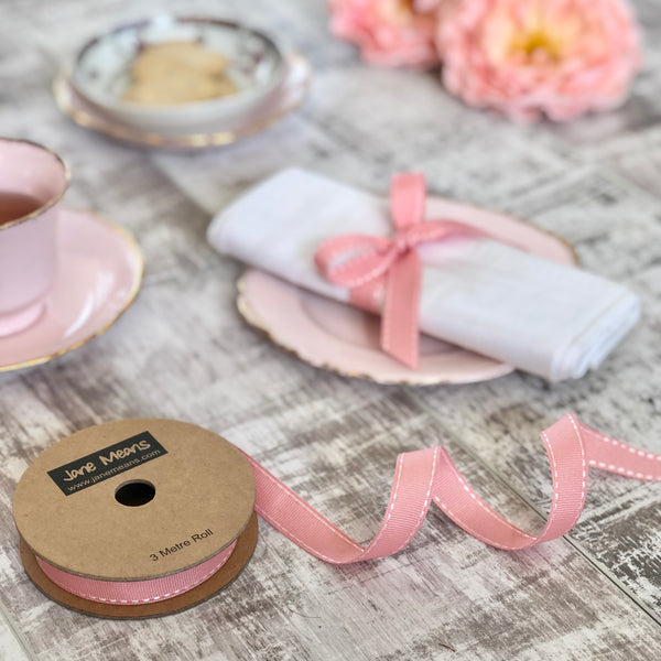 Pink Stitched Ribbon – Jane Means Ltd