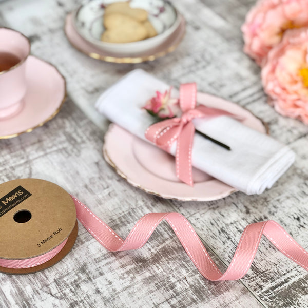 Pink Stitched Ribbon – Jane Means Ltd